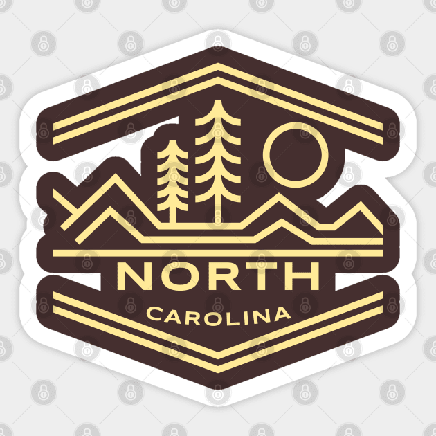 North Carolina Mountains Pine Trees Sun Sticker by Contentarama